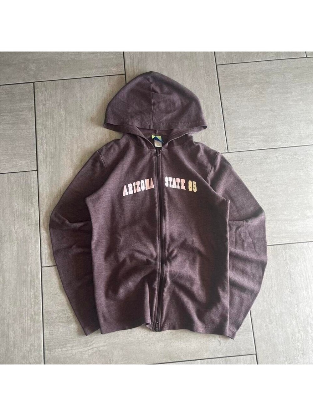 U-Trau Arizona State ASU Full Zip Hoodie Maroon Sweatshirt Women Small Medium